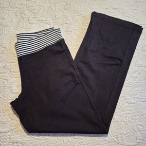 Lauren Active Ralph Lauren Medium black yoga style pants striped waist band